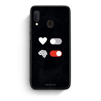 Thumbnail for Samsung Galaxy A30 Heart Vs Brain Θήκη Αγίου Βαλεντίνου από τη Smartfits με σχέδιο στο πίσω μέρος και μαύρο περίβλημα | Smartphone case with colorful back and black bezels by Smartfits