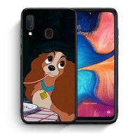 Thumbnail for Θήκη Αγίου Βαλεντίνου Samsung Galaxy M20 Lady And Tramp 2 από τη Smartfits με σχέδιο στο πίσω μέρος και μαύρο περίβλημα | Samsung Galaxy M20 Lady And Tramp 2 case with colorful back and black bezels