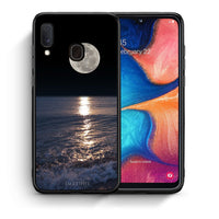 Thumbnail for Θήκη Samsung A20e Moon Landscape από τη Smartfits με σχέδιο στο πίσω μέρος και μαύρο περίβλημα | Samsung A20e Moon Landscape case with colorful back and black bezels