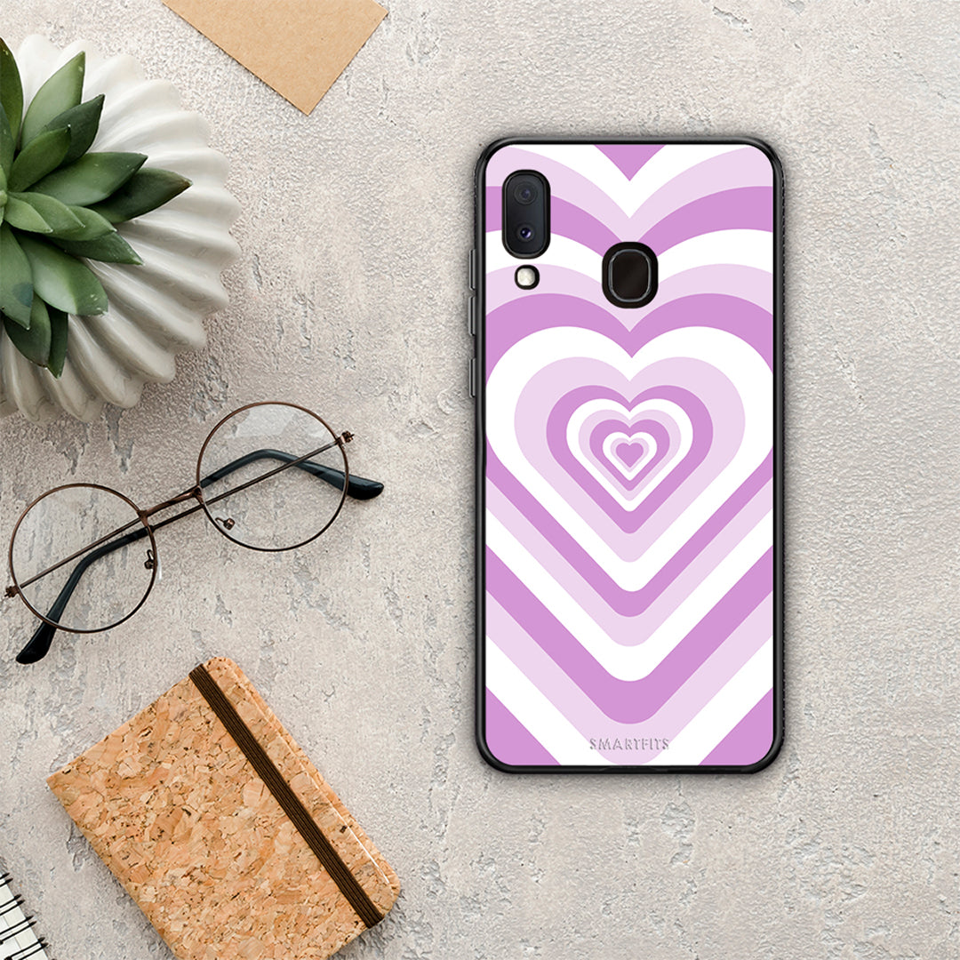 Lilac Hearts - Samsung Galaxy A20E case