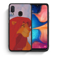 Thumbnail for Θήκη Αγίου Βαλεντίνου Samsung A20e Lion Love 1 από τη Smartfits με σχέδιο στο πίσω μέρος και μαύρο περίβλημα | Samsung A20e Lion Love 1 case with colorful back and black bezels