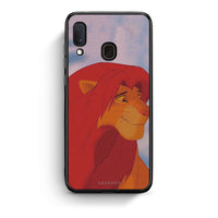 Thumbnail for Samsung A20e Lion Love 1 Θήκη Αγίου Βαλεντίνου από τη Smartfits με σχέδιο στο πίσω μέρος και μαύρο περίβλημα | Smartphone case with colorful back and black bezels by Smartfits
