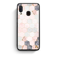 Thumbnail for 4 - Samsung A20e Hexagon Pink Marble case, cover, bumper