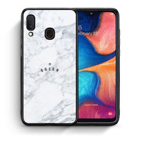 Thumbnail for Θήκη Samsung A20e Queen Marble από τη Smartfits με σχέδιο στο πίσω μέρος και μαύρο περίβλημα | Samsung A20e Queen Marble case with colorful back and black bezels