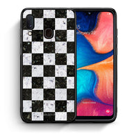 Thumbnail for Θήκη Samsung Galaxy A30 Square Geometric Marble από τη Smartfits με σχέδιο στο πίσω μέρος και μαύρο περίβλημα | Samsung Galaxy A30 Square Geometric Marble case with colorful back and black bezels
