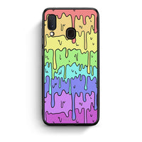 Thumbnail for Samsung A20e Melting Rainbow θήκη από τη Smartfits με σχέδιο στο πίσω μέρος και μαύρο περίβλημα | Smartphone case with colorful back and black bezels by Smartfits