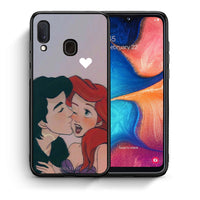 Thumbnail for Θήκη Αγίου Βαλεντίνου Samsung A20e Mermaid Love από τη Smartfits με σχέδιο στο πίσω μέρος και μαύρο περίβλημα | Samsung A20e Mermaid Love case with colorful back and black bezels