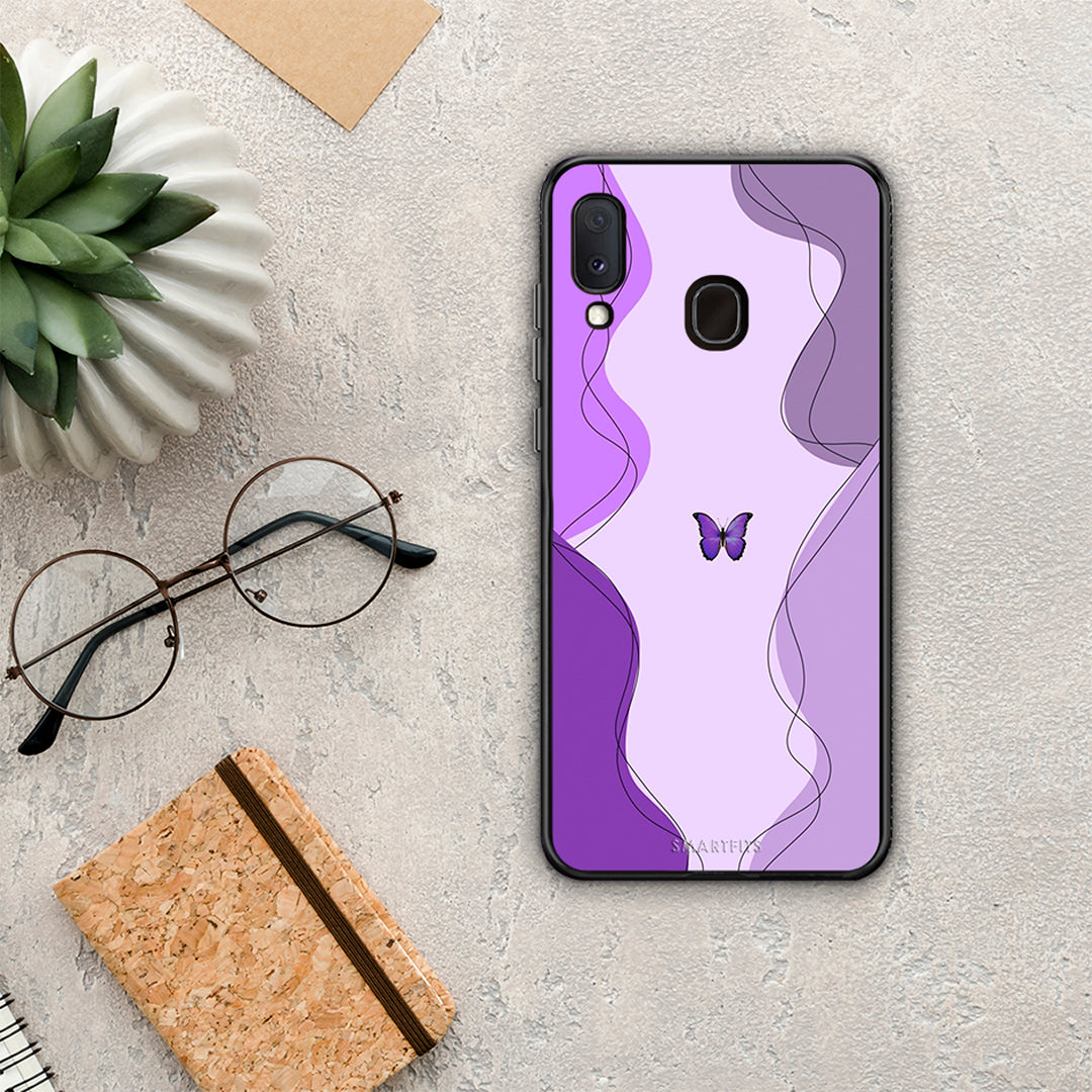 Purple Mariposa - Samsung Galaxy A20E case