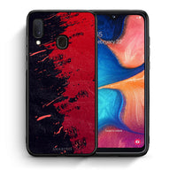 Thumbnail for Θήκη Αγίου Βαλεντίνου Samsung Galaxy M20 Red Paint από τη Smartfits με σχέδιο στο πίσω μέρος και μαύρο περίβλημα | Samsung Galaxy M20 Red Paint case with colorful back and black bezels