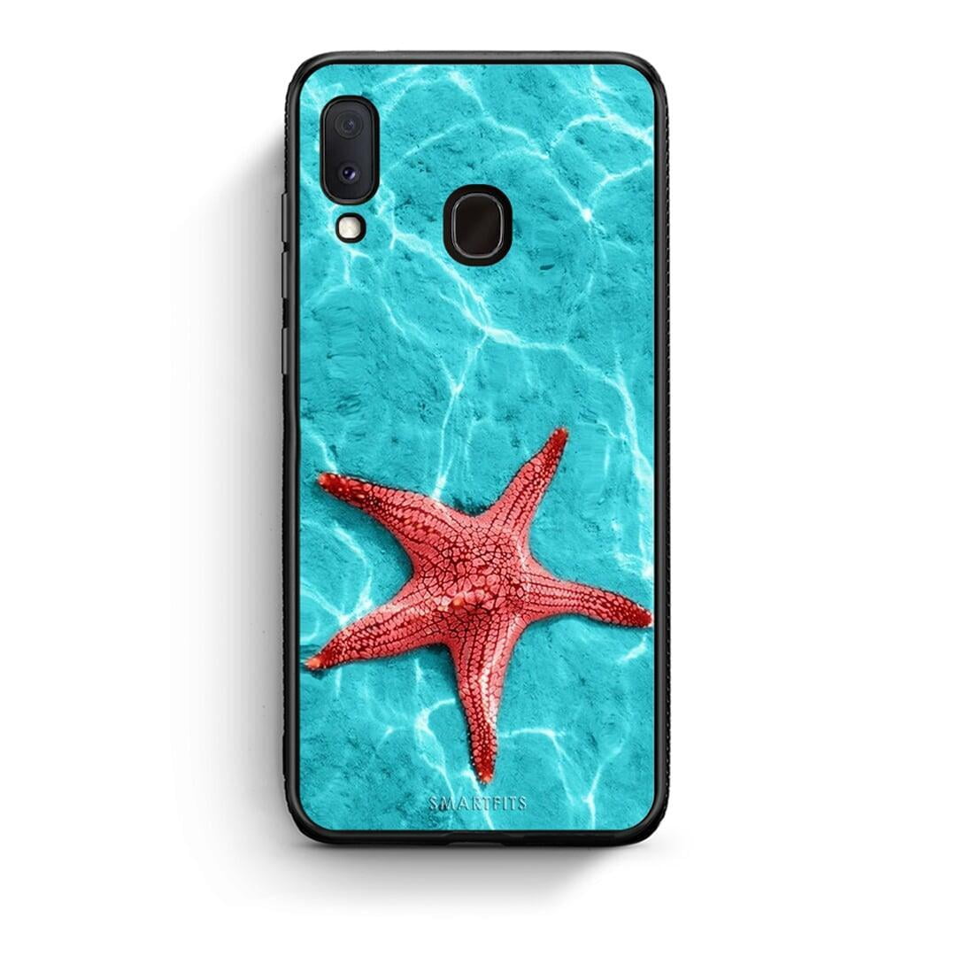 Samsung Galaxy A30 Red Starfish Θήκη από τη Smartfits με σχέδιο στο πίσω μέρος και μαύρο περίβλημα | Smartphone case with colorful back and black bezels by Smartfits