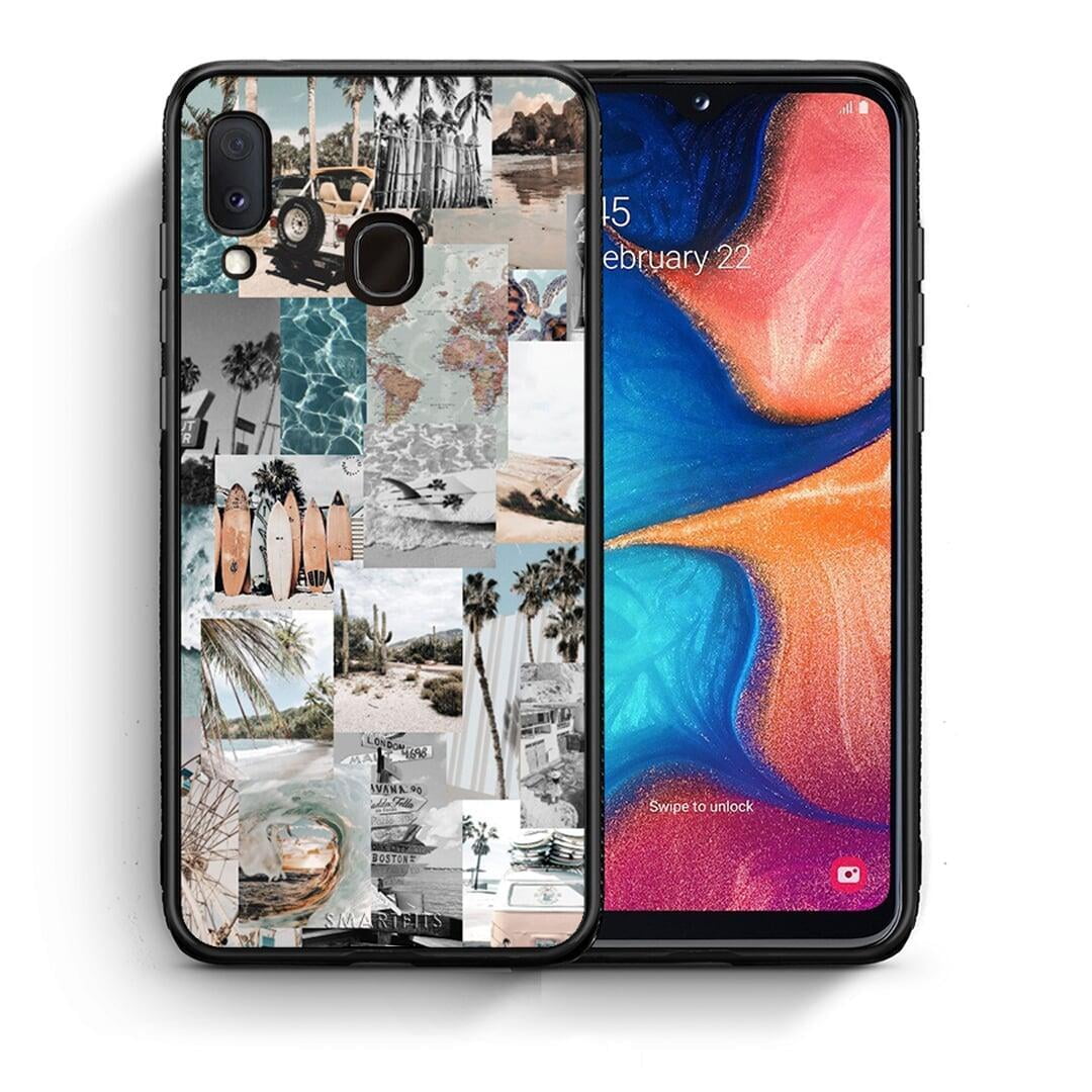 Θήκη Samsung Galaxy A30 Retro Beach Life από τη Smartfits με σχέδιο στο πίσω μέρος και μαύρο περίβλημα | Samsung Galaxy A30 Retro Beach Life case with colorful back and black bezels
