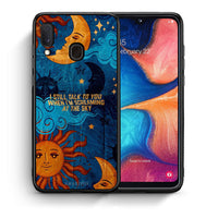 Thumbnail for Θήκη Samsung Galaxy A30 Screaming Sky από τη Smartfits με σχέδιο στο πίσω μέρος και μαύρο περίβλημα | Samsung Galaxy A30 Screaming Sky case with colorful back and black bezels