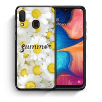 Thumbnail for Θήκη Samsung Galaxy A30 Summer Daisies από τη Smartfits με σχέδιο στο πίσω μέρος και μαύρο περίβλημα | Samsung Galaxy A30 Summer Daisies case with colorful back and black bezels