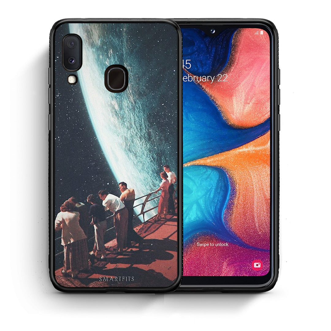 Θήκη Samsung Galaxy A30 Surreal View από τη Smartfits με σχέδιο στο πίσω μέρος και μαύρο περίβλημα | Samsung Galaxy A30 Surreal View case with colorful back and black bezels