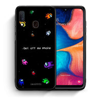 Thumbnail for Θήκη Samsung Galaxy A30 AFK Text από τη Smartfits με σχέδιο στο πίσω μέρος και μαύρο περίβλημα | Samsung Galaxy A30 AFK Text case with colorful back and black bezels