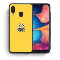 Thumbnail for Θήκη Samsung Galaxy A30 Vibes Text από τη Smartfits με σχέδιο στο πίσω μέρος και μαύρο περίβλημα | Samsung Galaxy A30 Vibes Text case with colorful back and black bezels