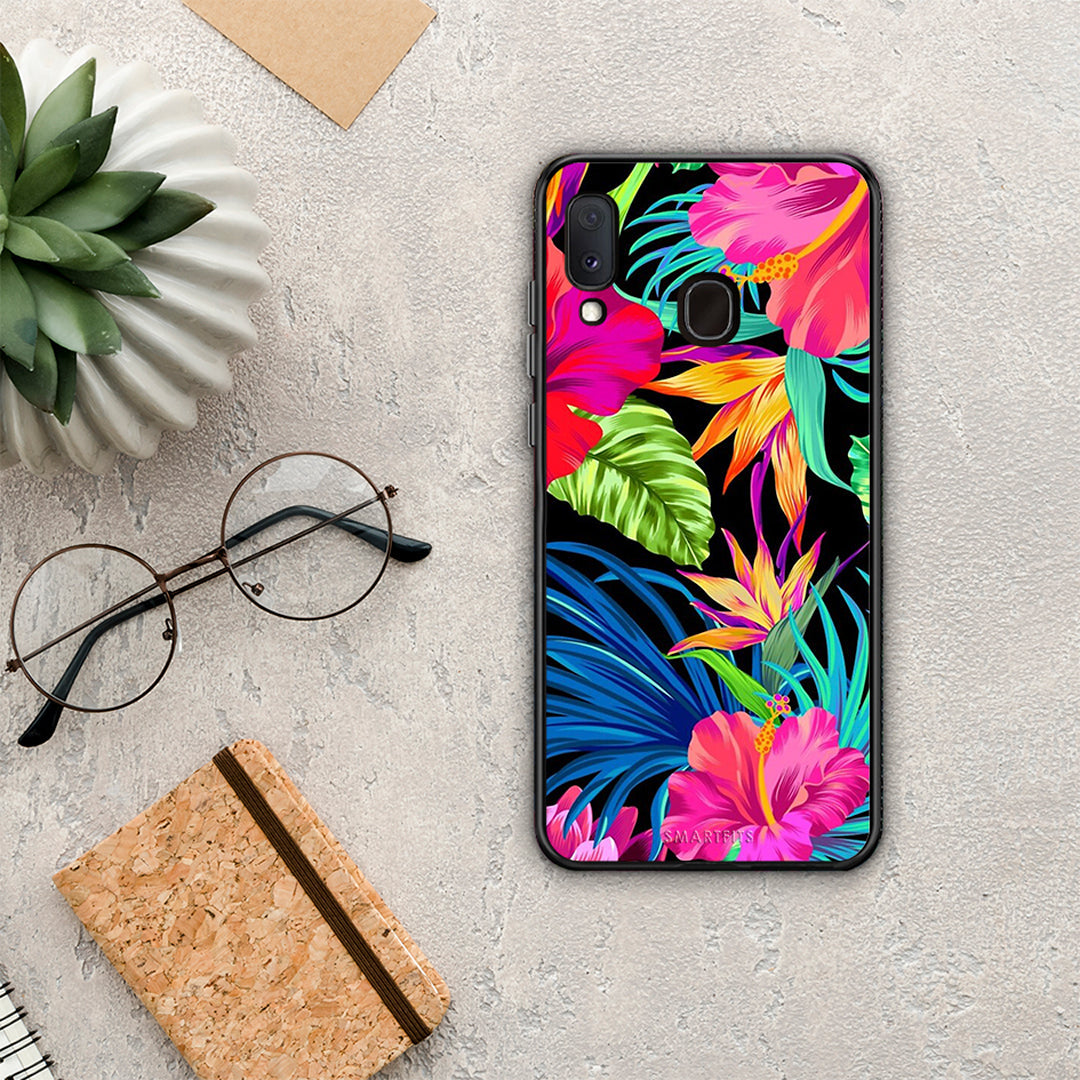 Tropical Flowers - Samsung Galaxy A30 case