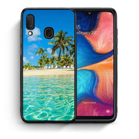 Thumbnail for Θήκη Samsung A20e Tropical Vibes από τη Smartfits με σχέδιο στο πίσω μέρος και μαύρο περίβλημα | Samsung A20e Tropical Vibes case with colorful back and black bezels