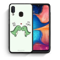 Thumbnail for Θήκη Samsung A20e Rex Valentine από τη Smartfits με σχέδιο στο πίσω μέρος και μαύρο περίβλημα | Samsung A20e Rex Valentine case with colorful back and black bezels