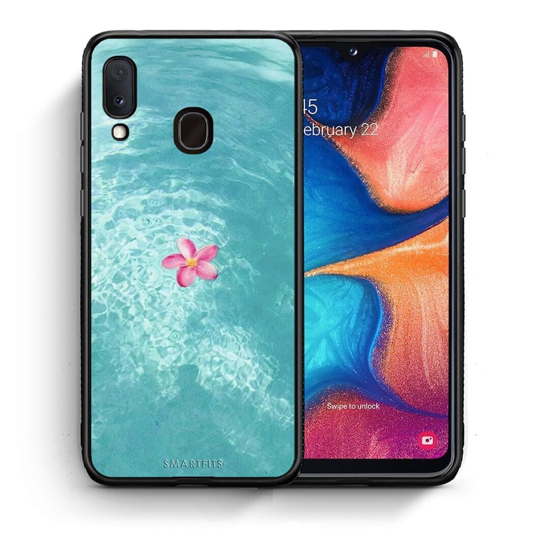 Θήκη Samsung Galaxy A30 Water Flower από τη Smartfits με σχέδιο στο πίσω μέρος και μαύρο περίβλημα | Samsung Galaxy A30 Water Flower case with colorful back and black bezels