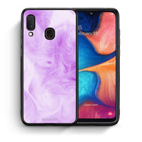 Thumbnail for Θήκη Samsung A20e Lavender Watercolor από τη Smartfits με σχέδιο στο πίσω μέρος και μαύρο περίβλημα | Samsung A20e Lavender Watercolor case with colorful back and black bezels