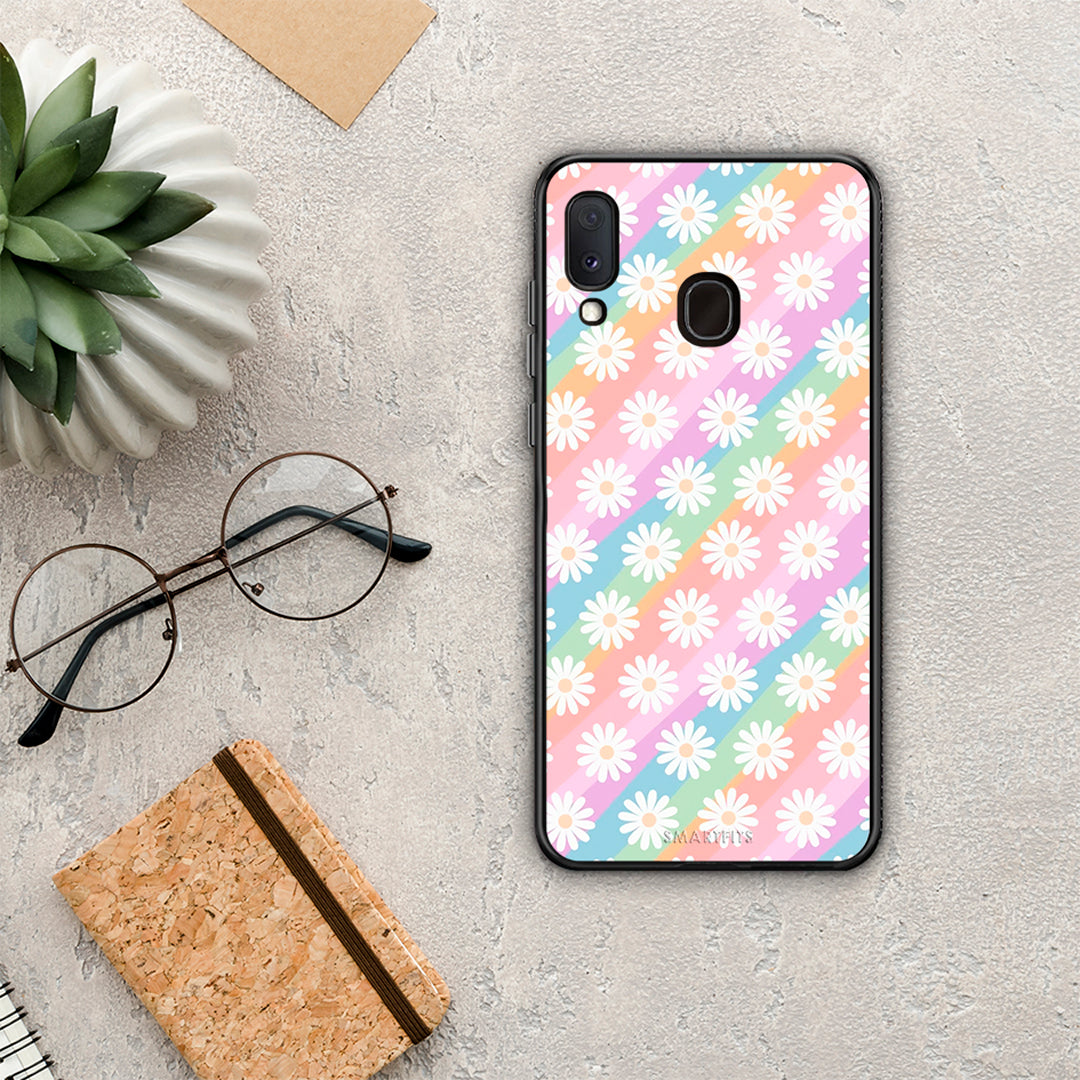 White Daisies - Samsung Galaxy A30 case