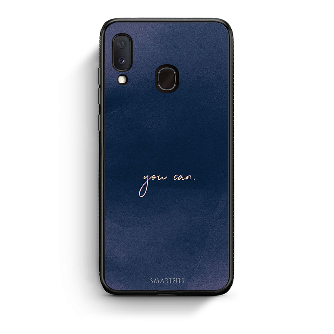 Samsung A20e You Can θήκη από τη Smartfits με σχέδιο στο πίσω μέρος και μαύρο περίβλημα | Smartphone case with colorful back and black bezels by Smartfits