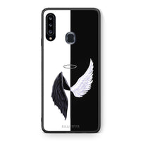 Thumbnail for Θήκη Samsung Galaxy A20s Angels Demons από τη Smartfits με σχέδιο στο πίσω μέρος και μαύρο περίβλημα | Samsung Galaxy A20s Angels Demons case with colorful back and black bezels