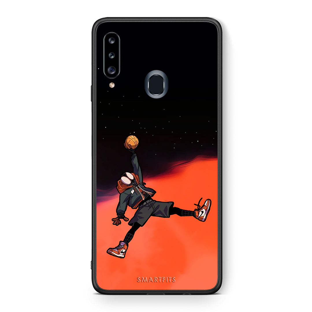 Θήκη Samsung Galaxy A20s Basketball Hero από τη Smartfits με σχέδιο στο πίσω μέρος και μαύρο περίβλημα | Samsung Galaxy A20s Basketball Hero case with colorful back and black bezels