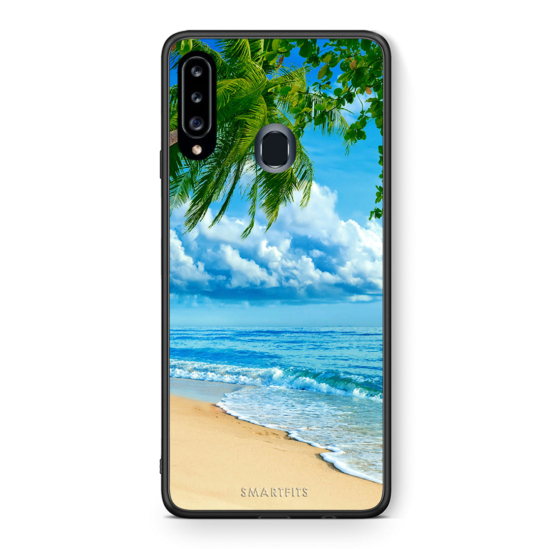 Θήκη Samsung Galaxy A20s Beautiful Beach από τη Smartfits με σχέδιο στο πίσω μέρος και μαύρο περίβλημα | Samsung Galaxy A20s Beautiful Beach case with colorful back and black bezels