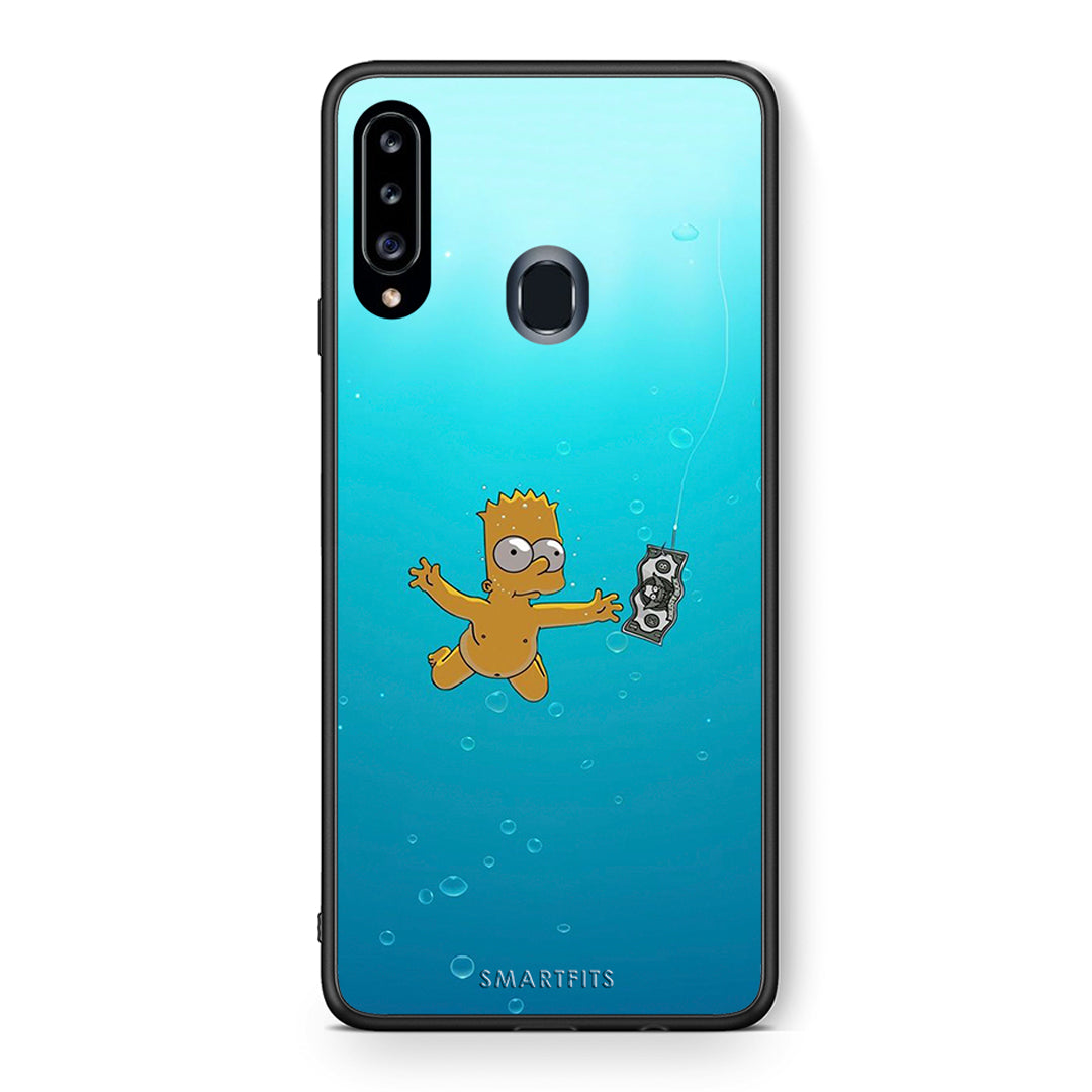 Θήκη Samsung Galaxy A20s Chasing Money από τη Smartfits με σχέδιο στο πίσω μέρος και μαύρο περίβλημα | Samsung Galaxy A20s Chasing Money case with colorful back and black bezels