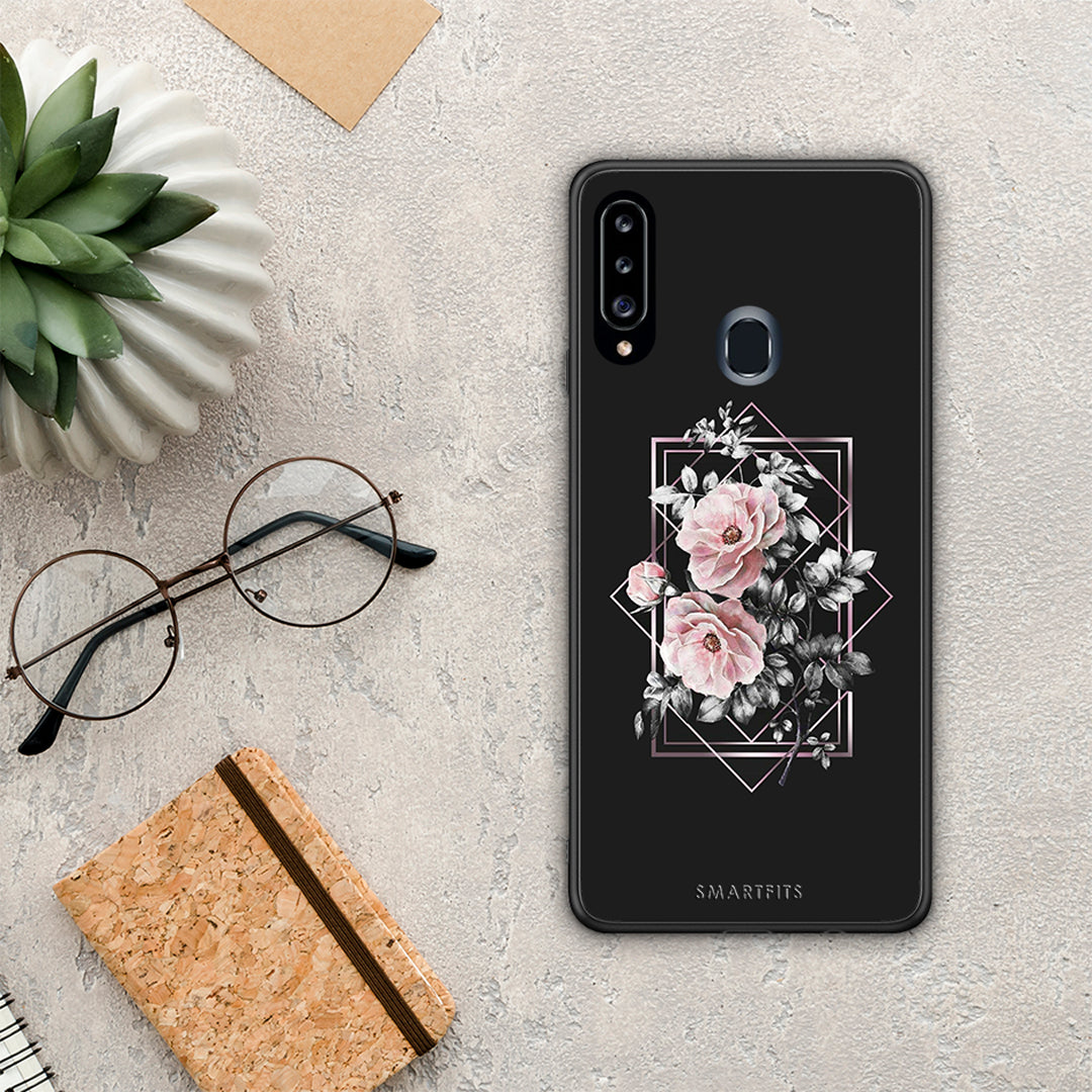 Flower Frame - Samsung Galaxy A20s case