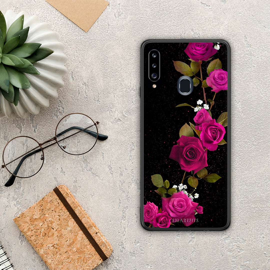 Flower Red Roses - Samsung Galaxy A20s case