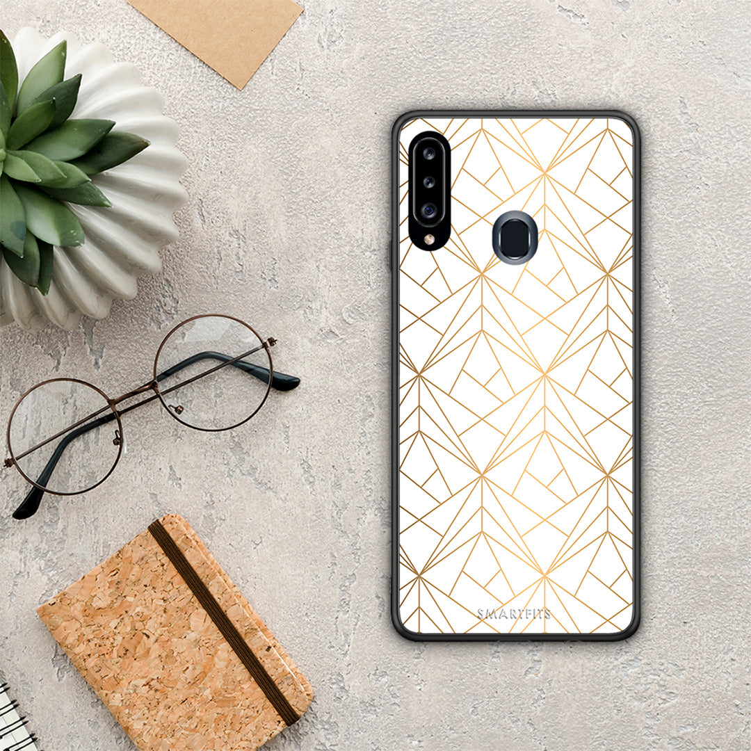 Geometric Luxury White - Samsung Galaxy A20s case