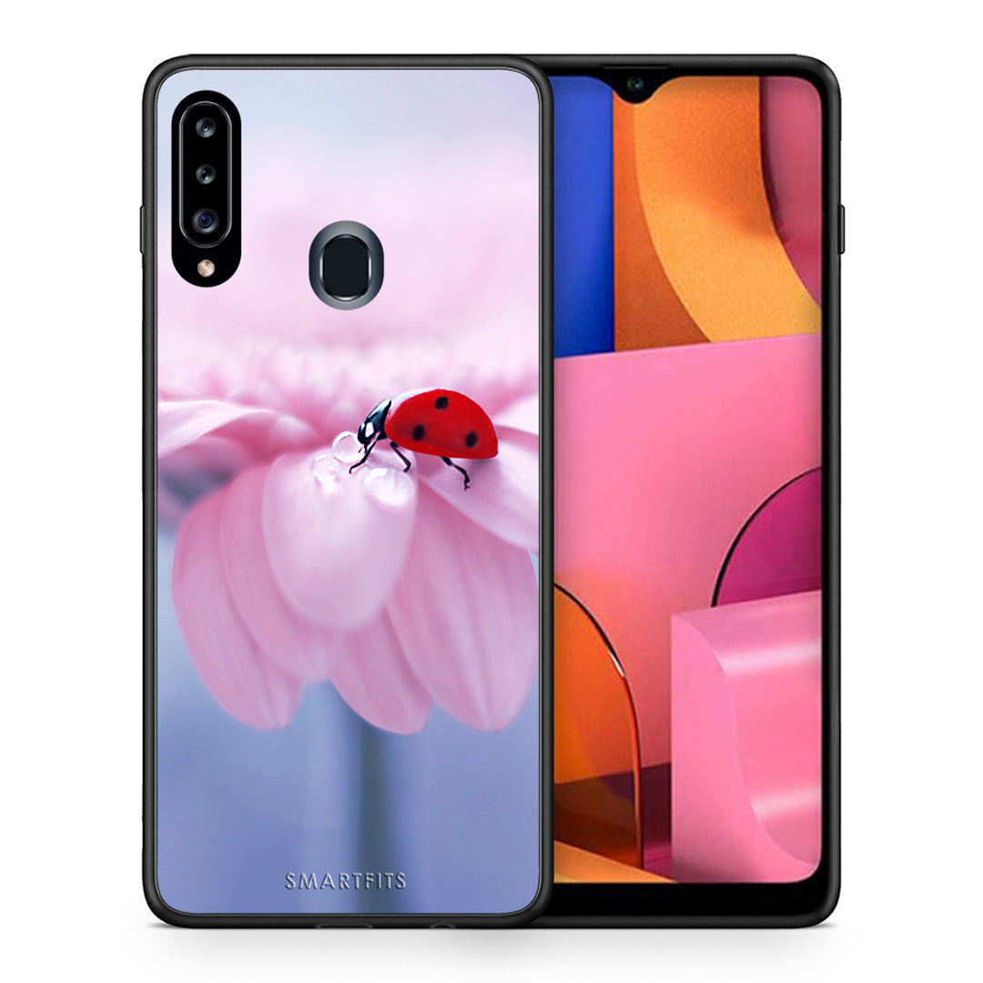 Ladybug Flower - Samsung Galaxy A20s θήκη