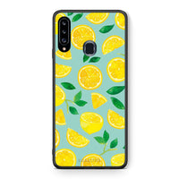Thumbnail for Θήκη Samsung Galaxy A20s Lemons από τη Smartfits με σχέδιο στο πίσω μέρος και μαύρο περίβλημα | Samsung Galaxy A20s Lemons case with colorful back and black bezels