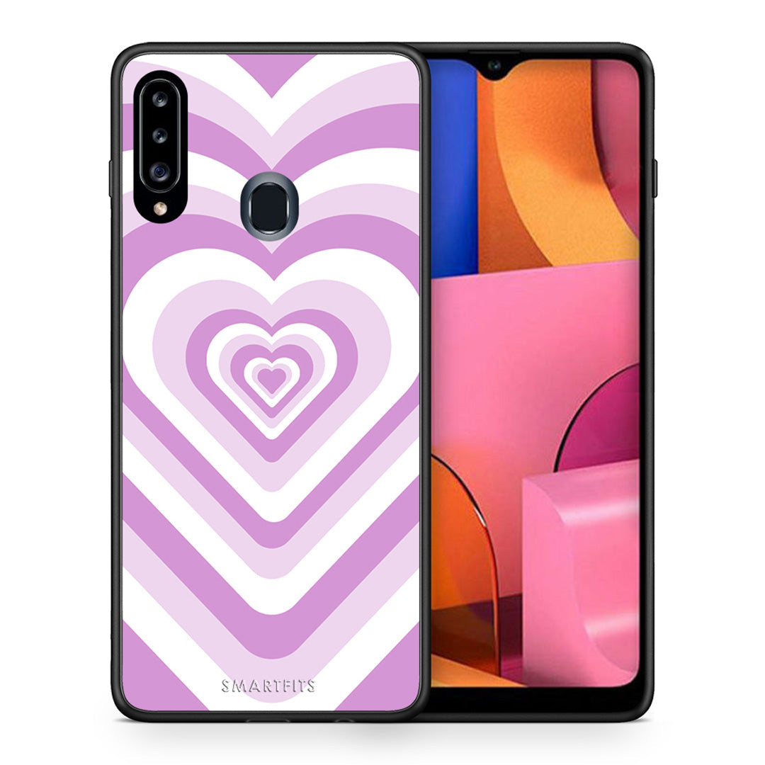 Lilac Hearts - Samsung Galaxy A20s case