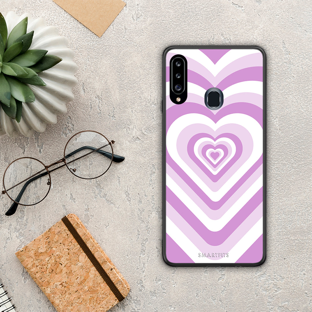 Lilac Hearts - Samsung Galaxy A20s case