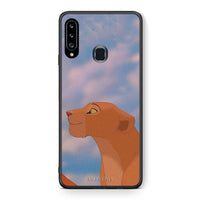 Thumbnail for Θήκη Αγίου Βαλεντίνου Samsung Galaxy A20s Lion Love 2 από τη Smartfits με σχέδιο στο πίσω μέρος και μαύρο περίβλημα | Samsung Galaxy A20s Lion Love 2 case with colorful back and black bezels