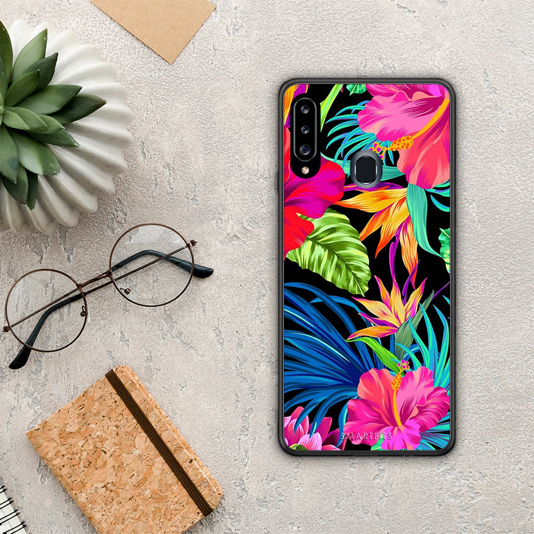 Tropical Flowers - Samsung Galaxy A20s case