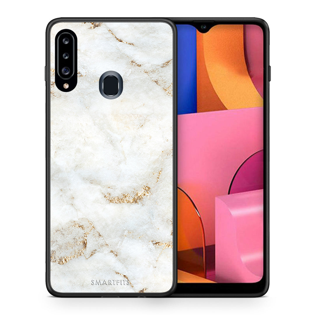 White Gold Marble - Samsung Galaxy A20s case