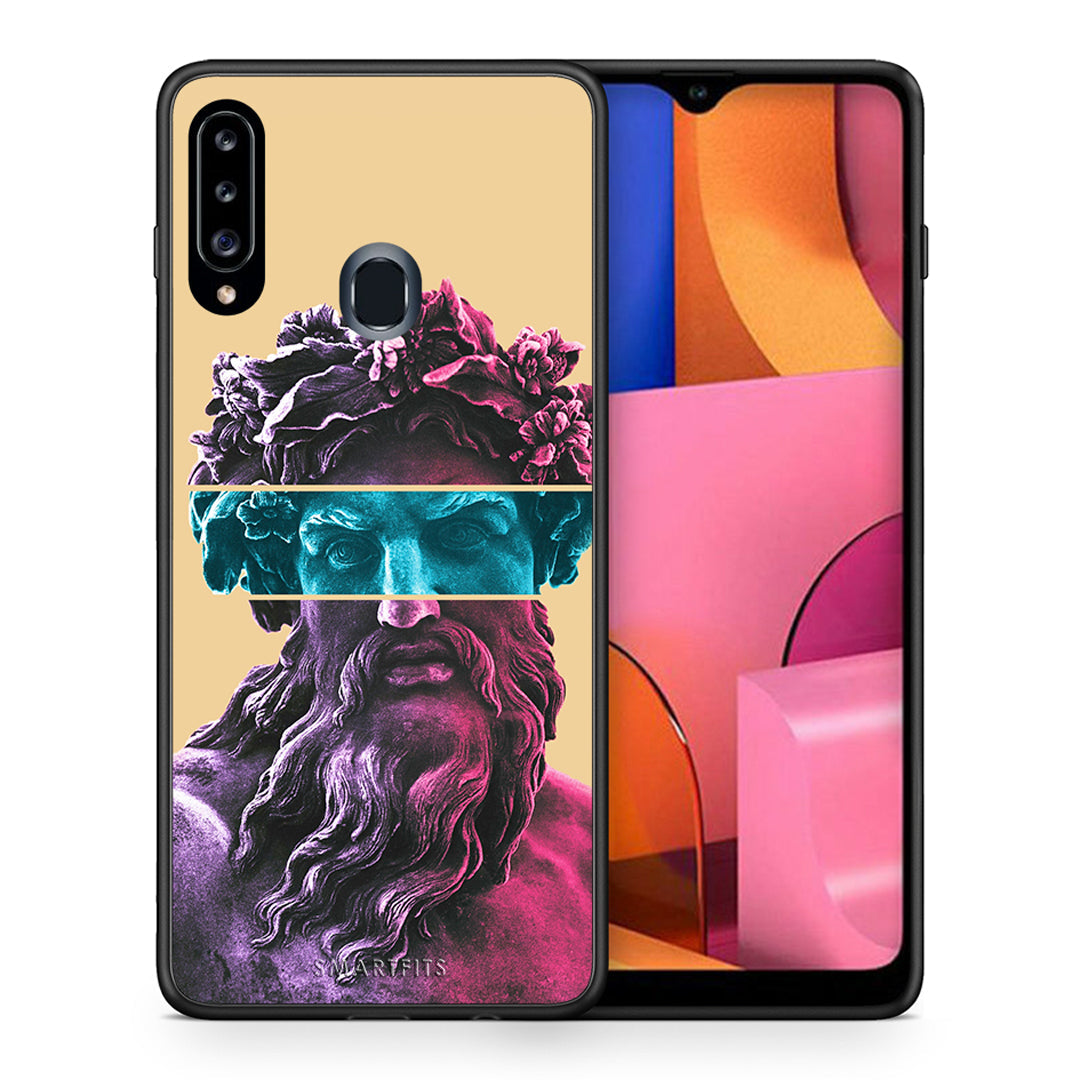 Θήκη Αγίου Βαλεντίνου Samsung Galaxy A20s Zeus Art από τη Smartfits με σχέδιο στο πίσω μέρος και μαύρο περίβλημα | Samsung Galaxy A20s Zeus Art case with colorful back and black bezels