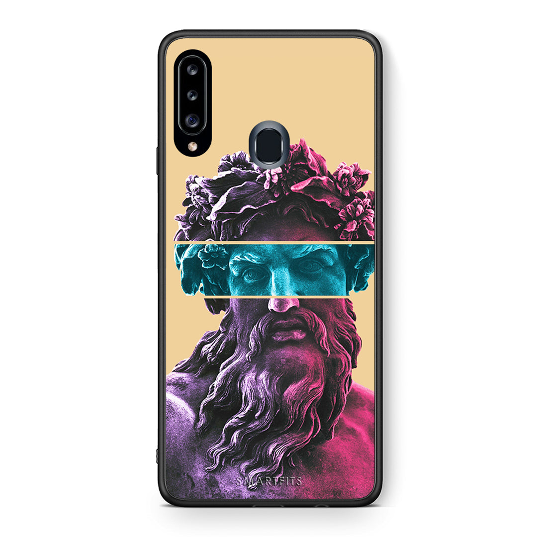 Θήκη Αγίου Βαλεντίνου Samsung Galaxy A20s Zeus Art από τη Smartfits με σχέδιο στο πίσω μέρος και μαύρο περίβλημα | Samsung Galaxy A20s Zeus Art case with colorful back and black bezels