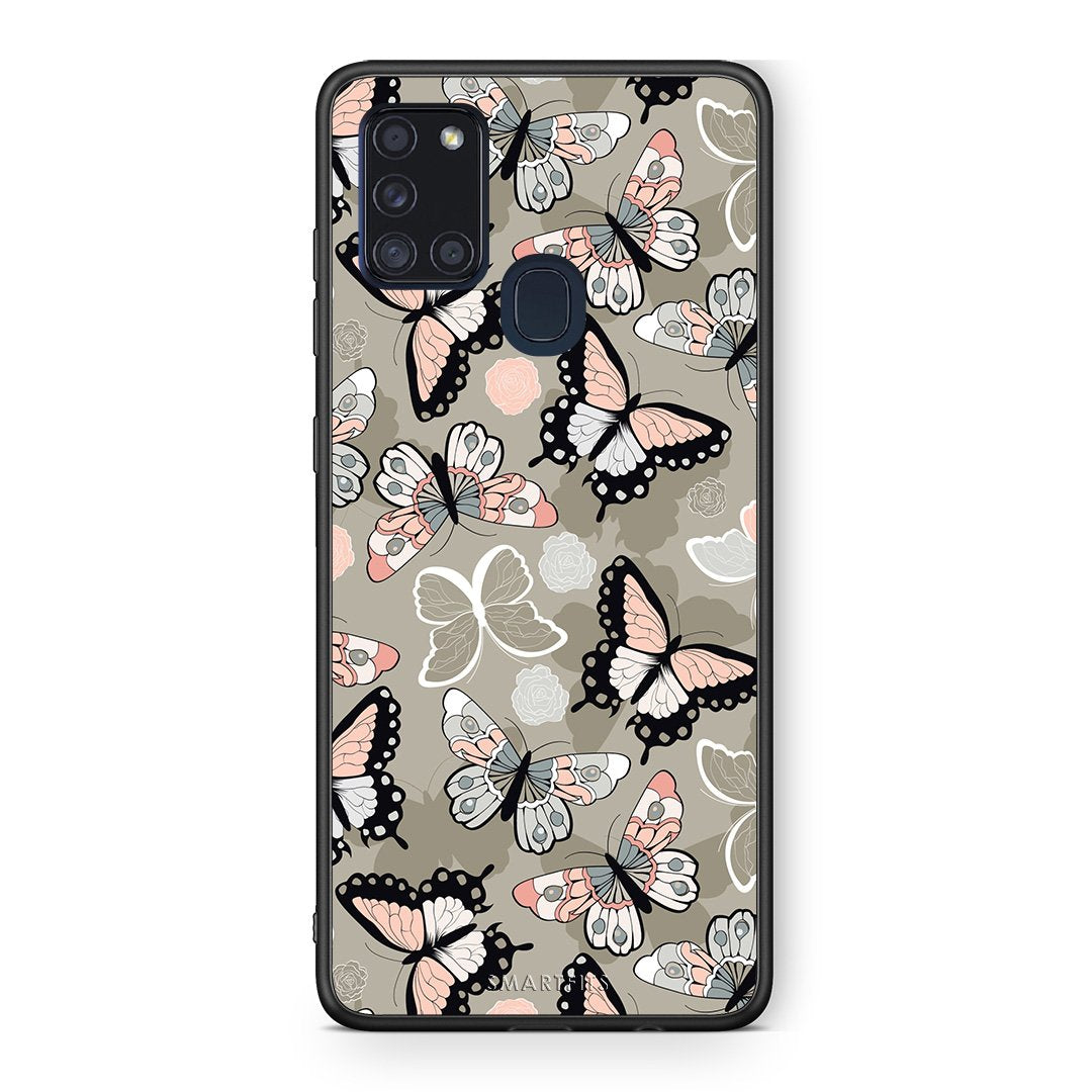 135 - Samsung A21s  Butterflies Boho case, cover, bumper