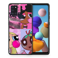 Thumbnail for Θήκη Αγίου Βαλεντίνου Samsung A21s Bubble Girls από τη Smartfits με σχέδιο στο πίσω μέρος και μαύρο περίβλημα | Samsung A21s Bubble Girls case with colorful back and black bezels