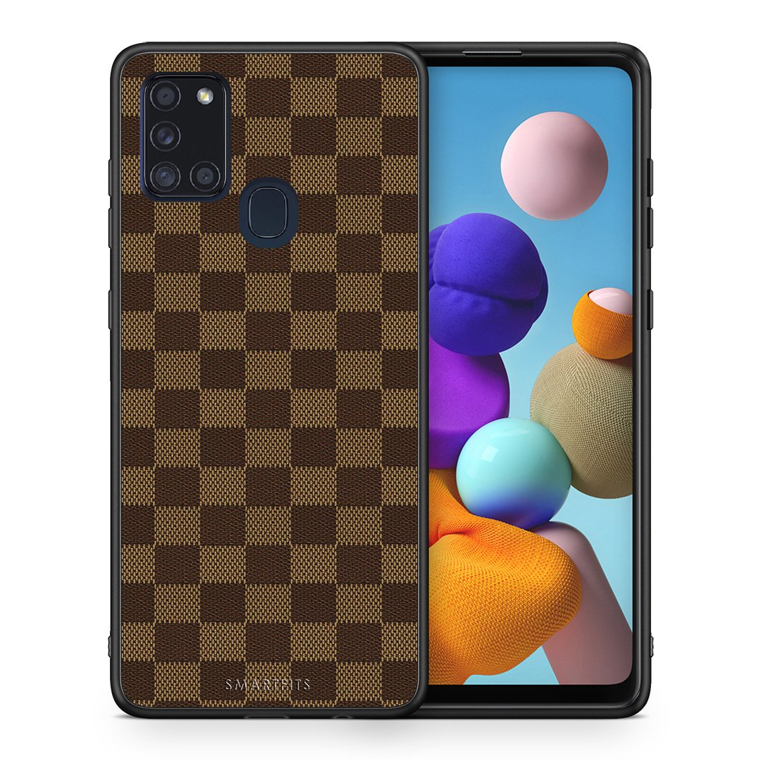 Θήκη Samsung A21s Glamour Designer από τη Smartfits με σχέδιο στο πίσω μέρος και μαύρο περίβλημα | Samsung A21s Glamour Designer case with colorful back and black bezels