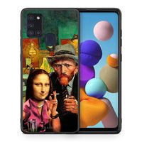 Thumbnail for Θήκη Samsung A21s Funny Art από τη Smartfits με σχέδιο στο πίσω μέρος και μαύρο περίβλημα | Samsung A21s Funny Art case with colorful back and black bezels