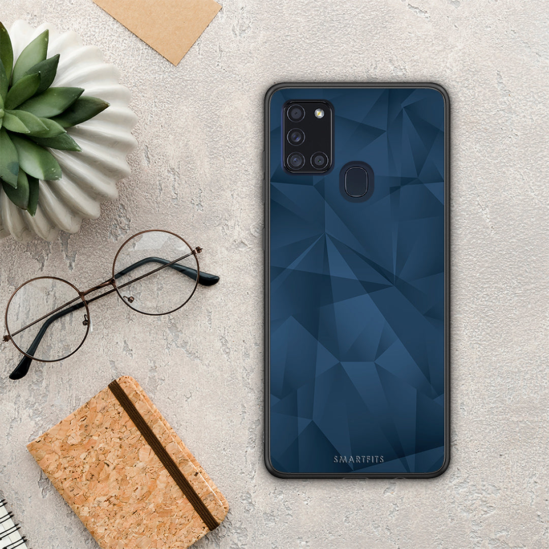 Geometric Blue Abstract - Samsung Galaxy A21s case
