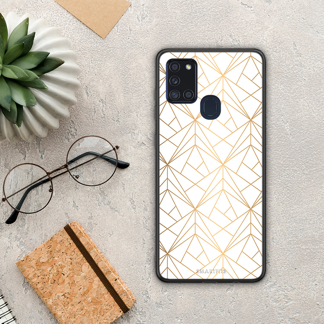 Geometric Luxury White - Samsung Galaxy A21S case