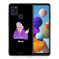 Thumbnail for Θήκη Samsung A21s Grandma Mood Black από τη Smartfits με σχέδιο στο πίσω μέρος και μαύρο περίβλημα | Samsung A21s Grandma Mood Black case with colorful back and black bezels